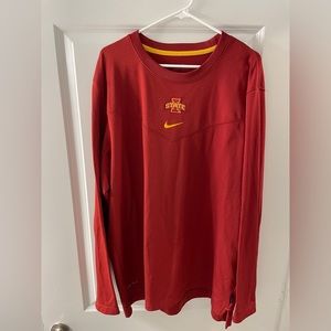 IOWA STATE TEAM ISSUED APPAREL NIKE CREW NECK LONG SLEEVE